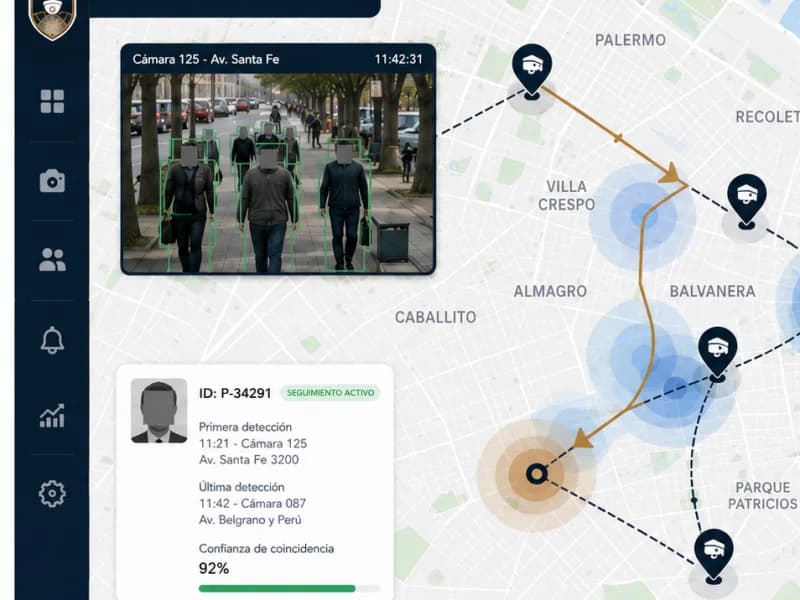 Centros de monitoreo 24/7: video procesado por Égida con rostros anonimizados